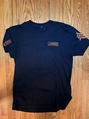 Rogue Black Short-Sleeve Tee with Gold Logo Accents